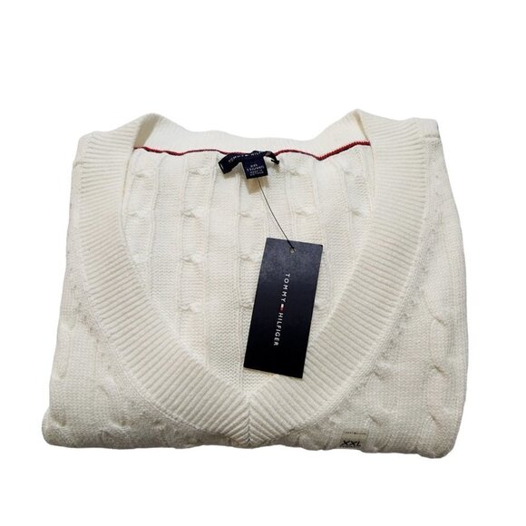 Tommy Hilfiger Men's V-Neck Cable Knit Long Sleeve Sweater Size XXL - Picture 3 of 7